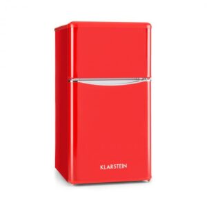 Klarstein Monroe Red kombinovaná chladnička s mrazákem 61/24 l A + retrolooku červená Klarstein